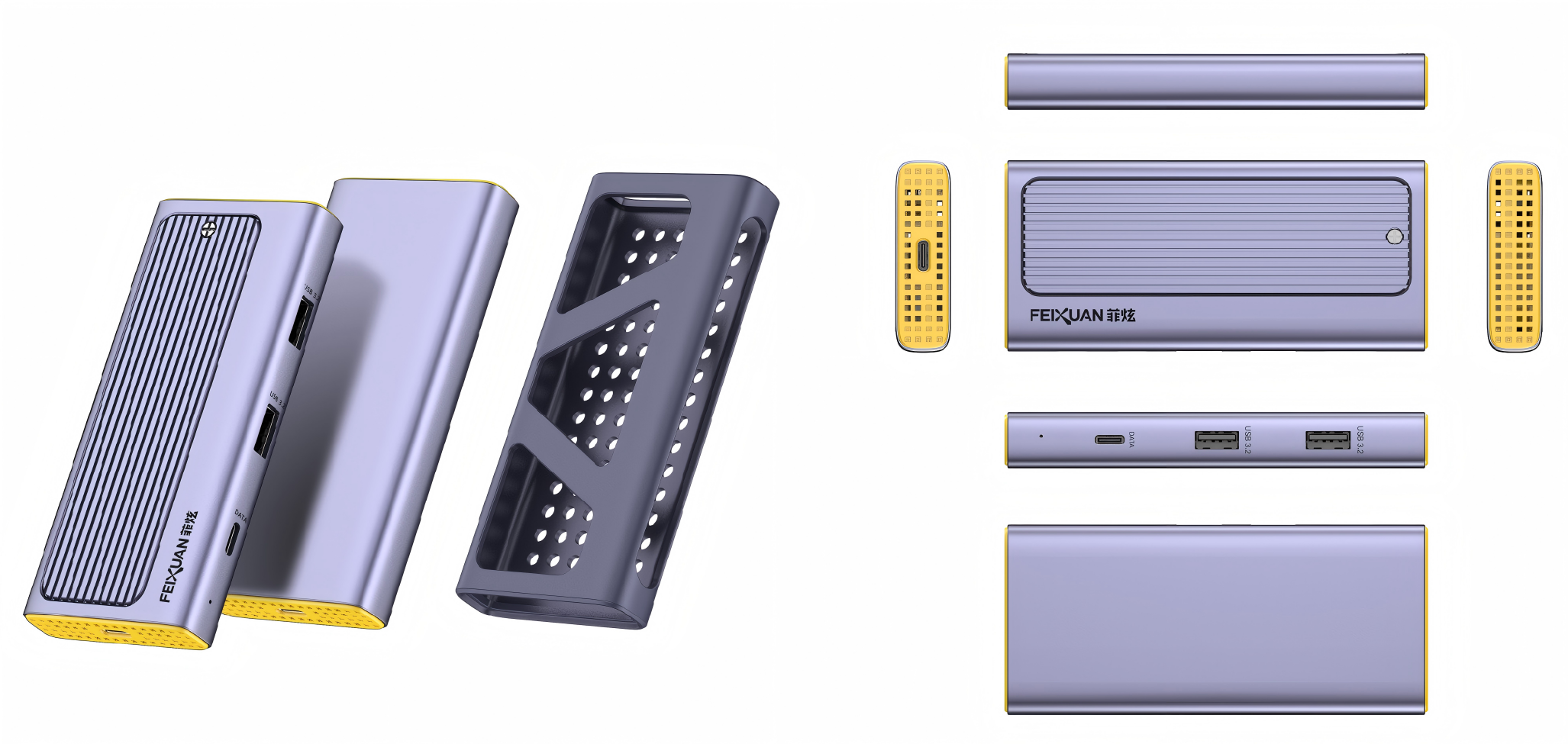 X0165-4 in 1 SSD Enclosure docking station_SSD Enclosure Docking Station_Shenzhen Feixuan electronic technology Co., LTD