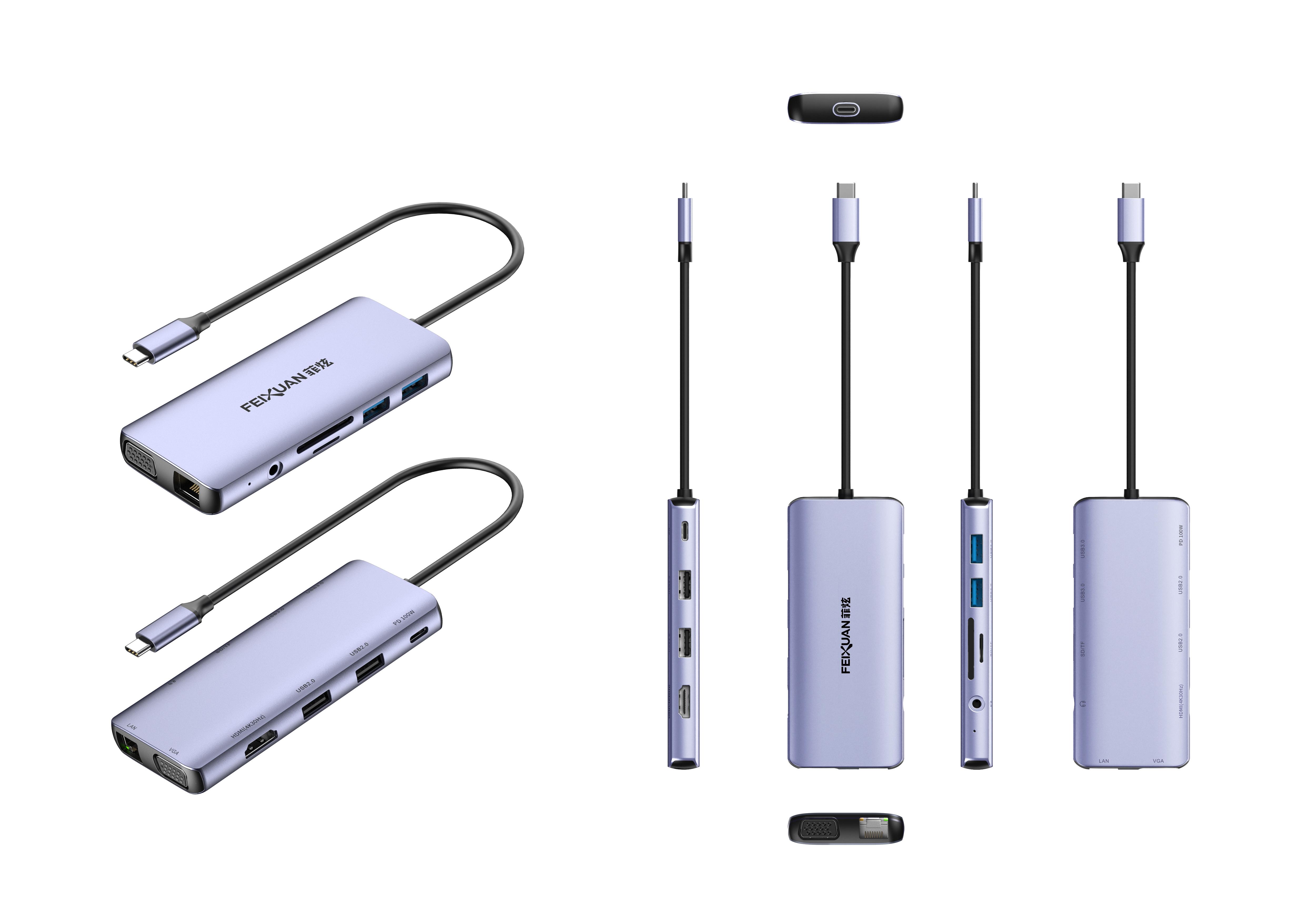 X0180 - 11 in 1 Docking Station_Docking Station_Shenzhen Feixuan electronic technology Co., LTD